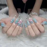 🉐3D花系デザイン(2本)💅10本長さだし🉐やり放題120分、手作りデザイン🌷🌸