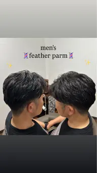 💈Men'sパーマ💈🍀cut➕perm➕1step treatment🍀朝5分できまる!ゆるっとパーマ✨