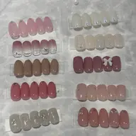 【オフィスネイルにも✨】シンプル定額デザイン※カラー変更・パーツ位置変更🆗《ワンカラーだけじゃ物足りない方に🎀》