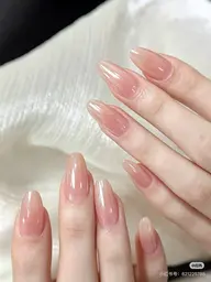【韓国風】チップ長さだし+うる艶ミラーネイル