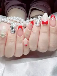 💓💓💓持ち込みデザイン6本アート(パーツ、シール乗せ放題)(7日お直し無料)