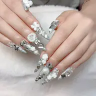 🔶ロングチップMAX◎《長さだし》地雷系ネイル豪華パーツ無制限つけ放題💎