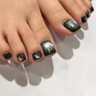 ˚.꒰フット🦶꒱.˚マグネットネイル🖤【オフ無】