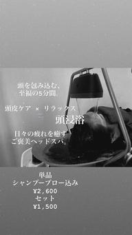 頭浸浴+プチスパ+Aujuaシャンプー