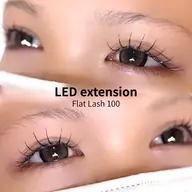 《LEDマツエク》フラットラッシュ100本🪽[デザイン選べます]