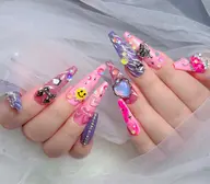 ⚡️ネイルチップ10本長さ出し+ゴテゴテネイル💕