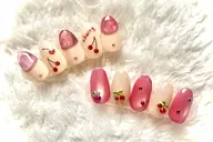 さくらんぼ🍒🍒ネイル(オフあり、甘皮ケア付)