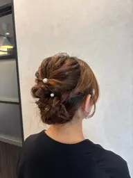 【無料】💜ヘアアレンジモデル/編みおろし/シニオン/タイトアレンジ