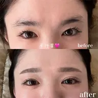 眉毛ワックス+間引きカット✨