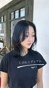 【話題のトリートメント✨】カット &艶カラー&髪質改善トリートメント¥12100 /お顔周りレイヤー/韓国ヘア