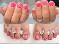 ✨ハンド&フットネイルセット【オフ+500円】【ワンカラー】