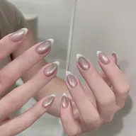 🤍王道フレンチネイル✨美フォルム仕上げ
