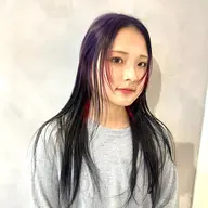 🤡デザインカラー🤡[ｶｯﾄ]+[2箇所部分ｹｱﾌﾞﾘｰﾁ]+[全体ｶﾗｰ]+[ﾄﾘｰﾄﾒﾝﾄ]ポイントブリーチカラー