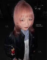 カット + ケアブリーチ + 髪質改善オンカラー + リペアトリートメント