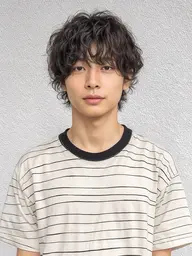 メンズカット➕パーマ➕ケアトリートメント【メンズカット/メンズパーマ/刈り上げ/パーマ/清潔感】⚠️パーマ選べます⚠️