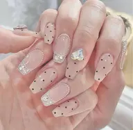 🎀チップ長さ出し10本・アートやり➕パーツ6個