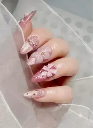 【ハンド】モデル募集✨チップ長さ出し+ワンカラー+パーツ付/写真撮影📸