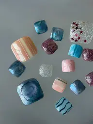 【foot✨人気NO.1 ニュアンス10本アート✨】オフ込み✨デザイン迷われてる方はこちらがおすすめ🪄🙆♀️