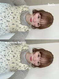 🩵ブリーチありダブルカラー+カット+marbb🩵