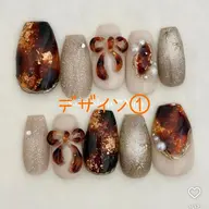 【練習モデル様募集】ニュアンスネイル🍂デザインNo.①