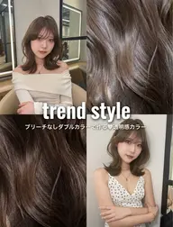 【💖平日限定💖】顔周り前髪カット+ブリーチなし艶カラー✨+3️⃣stepTR ロング料金なし