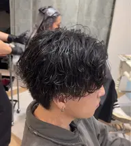 【無造作散らし】メンズカット+波巻きパーマ🔥+トリートメント+スタイリング🌊✨️