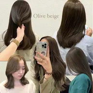 🌻ミニモ限定🌻オリーブカラー専用💁♀️カット+カラー+外部補修トリートメント🫧