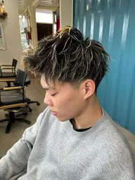 🉐【ミニモ限定】 メンズカット+ハイライトカラー(メッシュ)