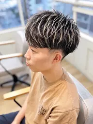 メッシュキャップハイライトオンカラー付き