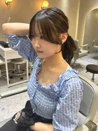 【1日2名限定🧸✨】韓国風顔まわりカット×髪質改善ケアカラー×超音波クイックトリートメント