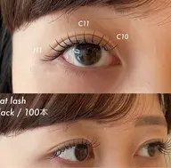 【まつ毛10🈷️限定】フラットラッシュ上100本🎀4000¥➡️2000¥注意⚠️木曜日、金曜日、土曜日限定です。