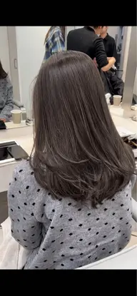 《❄️透け感&やわらか寒色カラー❄️》アッシュ系カラー+4stepトリートメント𓂃🫧‪
