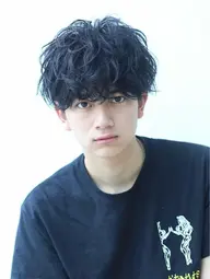 【🥈メンズ人気No.2🥈】メンズトレンドカット+ダメージレスパーマ+1step保湿トリートメント