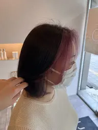 カット+フェイスフレーミングカラー