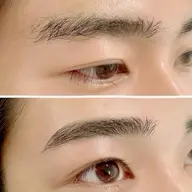 👔メンズ 眉カット+ブロウラミネーション毛流れ矯正&シェーバー&長さカット✂/左右差/骨格診断/似合わせ/メイク込み