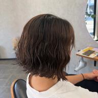 カット+波巻きパーマ
