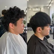 【自然な仕上がり】メンズカット+ナチュラルストレート