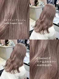 〚🍯Instagramからのお客様超お得クーポン🍯〛Wカラーブリーチありorなし選べます✨＋炭酸spa