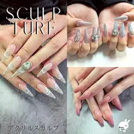 ⭐️《オフなし》【強度◎アクリルスカルプ長さだし💓✨】ワンカラー/グラデ/マグネット(2色OK✨)+パーツ2本