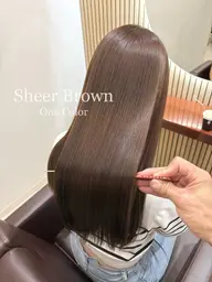 【🧡ミニモ学割＆当日限定🧡】盛れる小顔レイヤーカット＋透ける透明感カラー ＋ さらつやセラミドTR🫧
