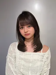 6月限定🌟カット+カラー+3stepAujua超音波トリートメント【韓国レイヤー/艶髪/透明感カラー】