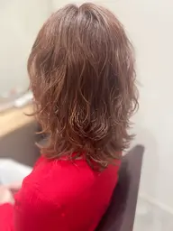 【1日で完結】ノンジアミンカラー×デジタルパーマ×似合わせカット×高濃度TR|頭皮を労わりながら華やかなデザインを両立