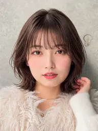 【学生応援📣ケアクーポン限定🌸カット＋カラー＋高補修3stepトリートメント/レイヤー・ボブ・髪質改善.グレージュ」