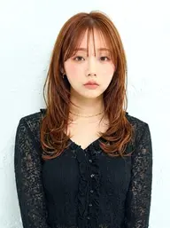 ロングレイヤーカット(顔周り)+ルフレカラー(1カラー)