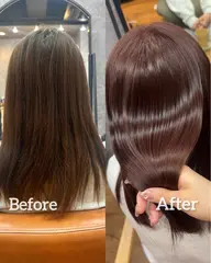 【より良い手触り&髪質を手に入れたい方へ】🦋髪質改善カラー＋最上級髪質改善トリートメント＋毛先カット🦋✨