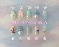 【オフ有】グラデーション+写真アート2本付 500円