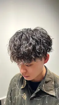 👑1番人気👑メンズカット+ツイストスパイラルパーマ+トリートメント