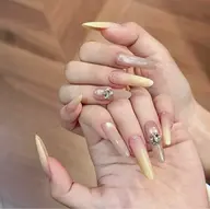 🉐大人気🎀チップ長さだしシンプル持ち込みデザイン10本トレーニングメニュー、10日以内直し無料)