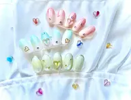 ハート❤️カラーグラデーションネイル(オフあり、甘皮ケア付)