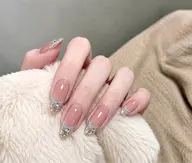 【ギラギラ】🌟上品ガラスフレンチネイル🌟